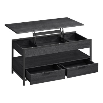 Mesa de centro con tablero elevable NYRO, color negro