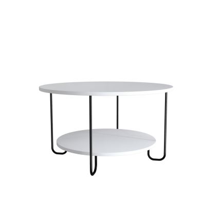 Mesa de centro CORRO 45x80 cm blanco/negro