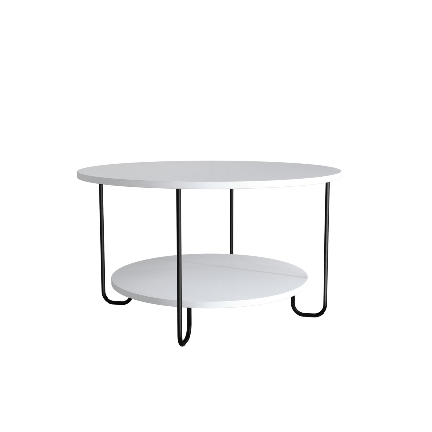 Mesa de centro CORRO 45x80 cm blanco/negro