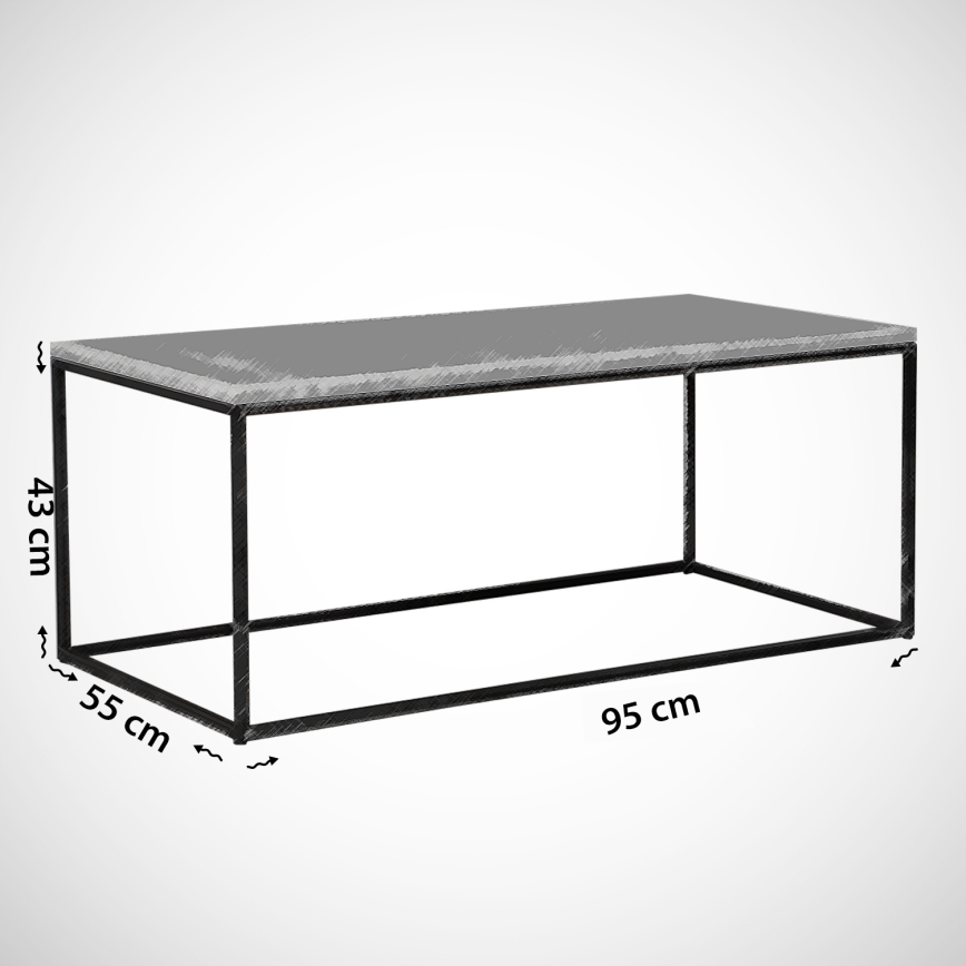Mesa de centro COSCO 43x95 cm gris