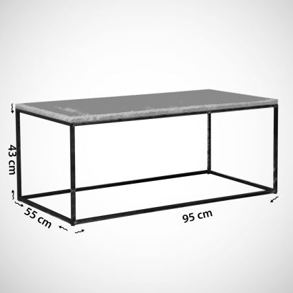 Mesa de centro COSCO 43x95 cm marrón/negro