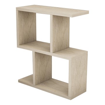 Mesa de centro CROS con acabado efecto mármol beige