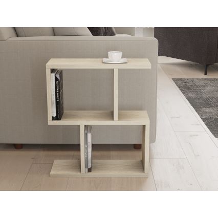 Mesa de centro CROS con acabado efecto mármol beige