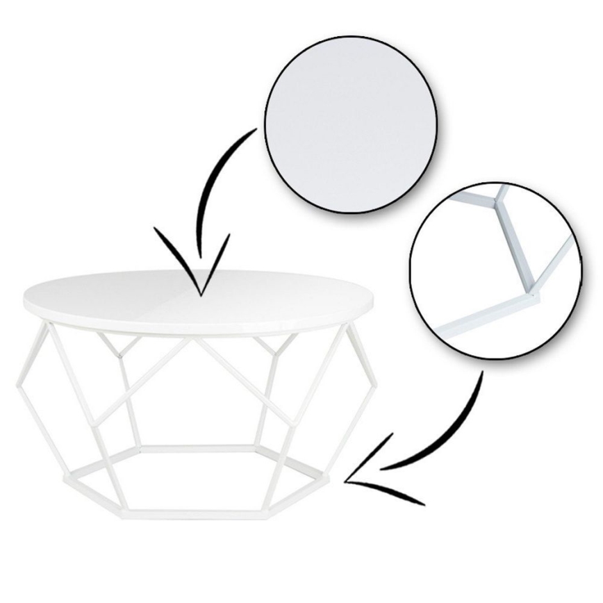 Mesa de centro DIAMOND 40x70 cm blanco