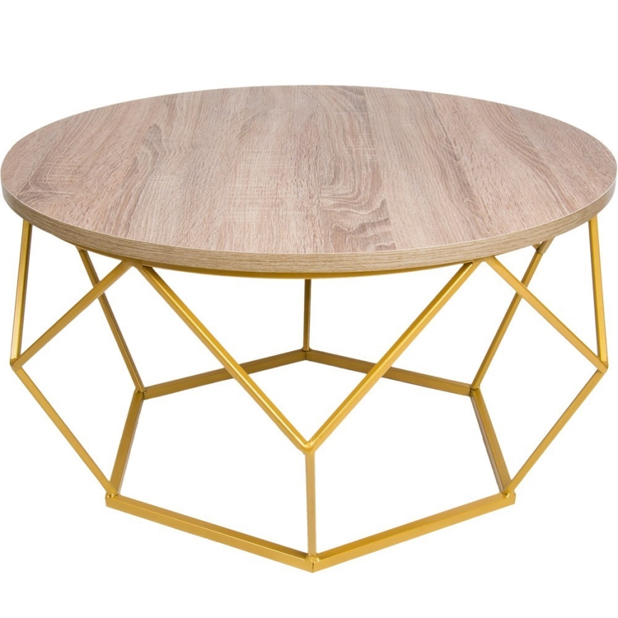 Mesa de centro DIAMOND 40x70 cm dorado/marrón