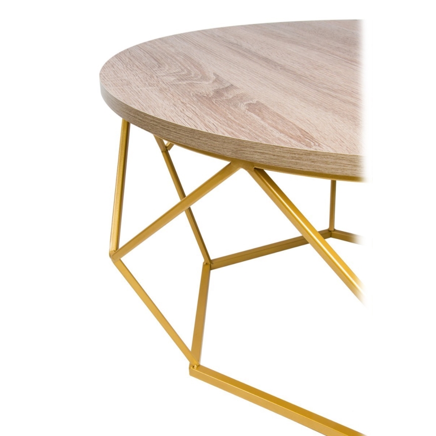 Mesa de centro DIAMOND 40x70 cm dorado/marrón