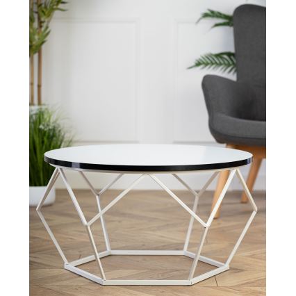 Mesa de centro DIAMOND 40x70 cm negro/blanco