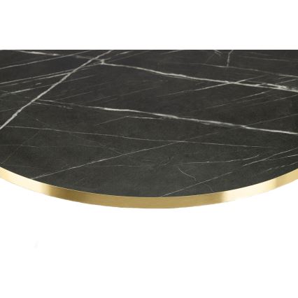 Mesa de centro DIAMOND 40x70 cm negro/dorado