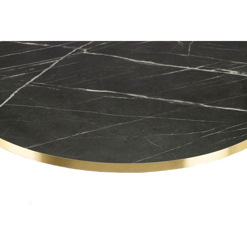 Mesa de centro DIAMOND 40x70 cm negro/dorado
