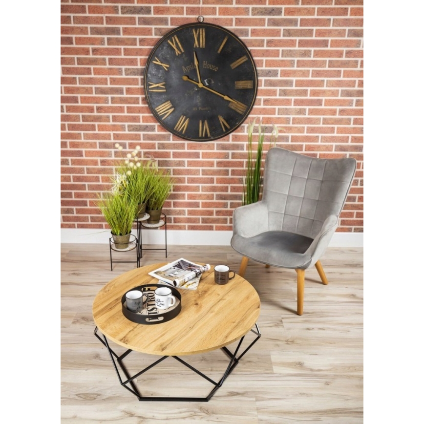 Mesa de centro DIAMOND 40x90 cm negro/marrón