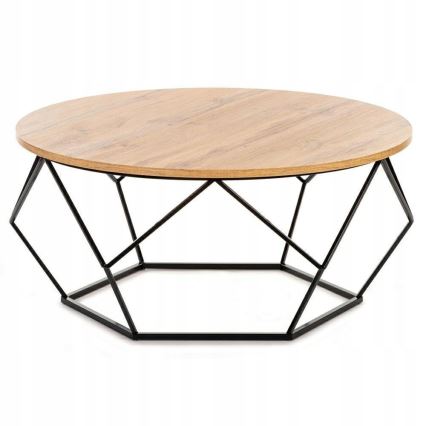 Mesa de centro DIAMOND 40x90 cm negro/marrón