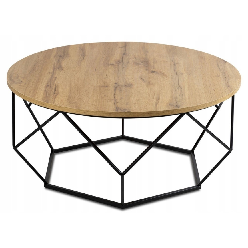 Mesa de centro DIAMOND 40x90 cm negro/marrón