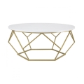 Mesa de centro DIAMOND 41,5x90 cm dorado/blanco