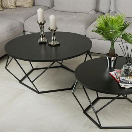 Mesa de centro DIAMOND 41,5x90 cm negro