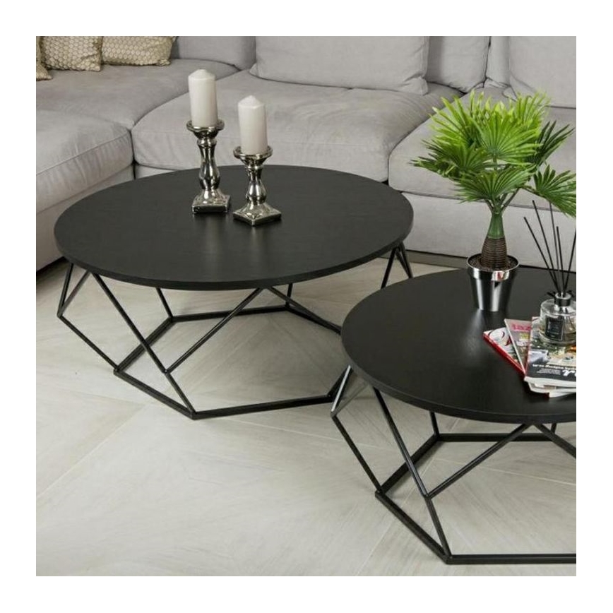 Mesa de centro DIAMOND 41,5x90 cm negro