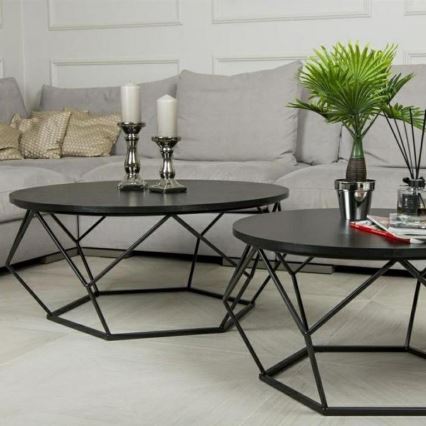 Mesa de centro DIAMOND 41,5x90 cm negro