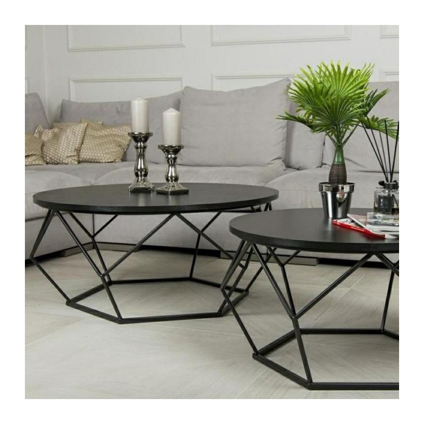 Mesa de centro DIAMOND 41,5x90 cm negro