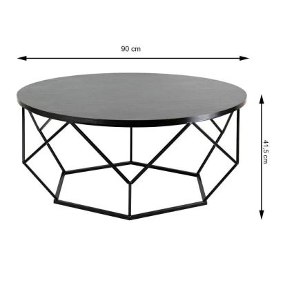 Mesa de centro DIAMOND 41,5x90 cm negro