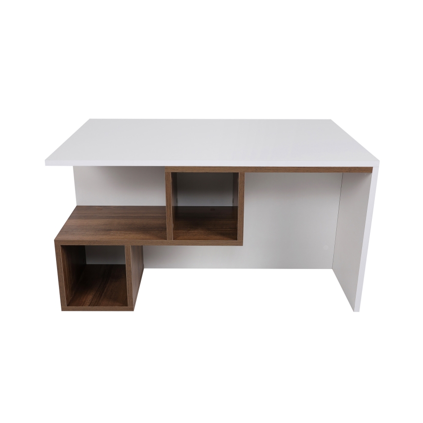 Mesa de centro DILAY 52x100 cm marrón/blanco