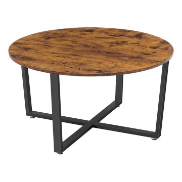 Mesa de centro ELDUR marrón/negro