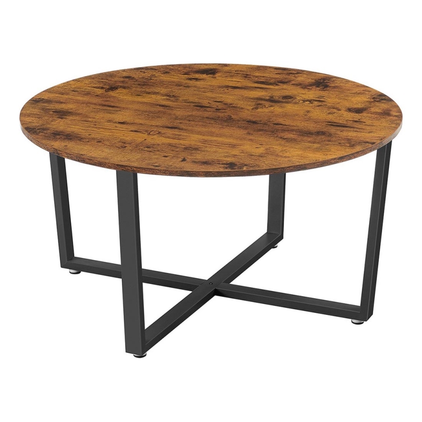 Mesa de centro ELDUR marrón/negro