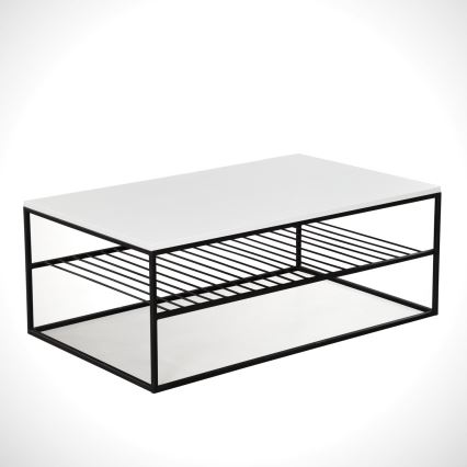 Mesa de centro ETNA 43x95 cm blanco/negro