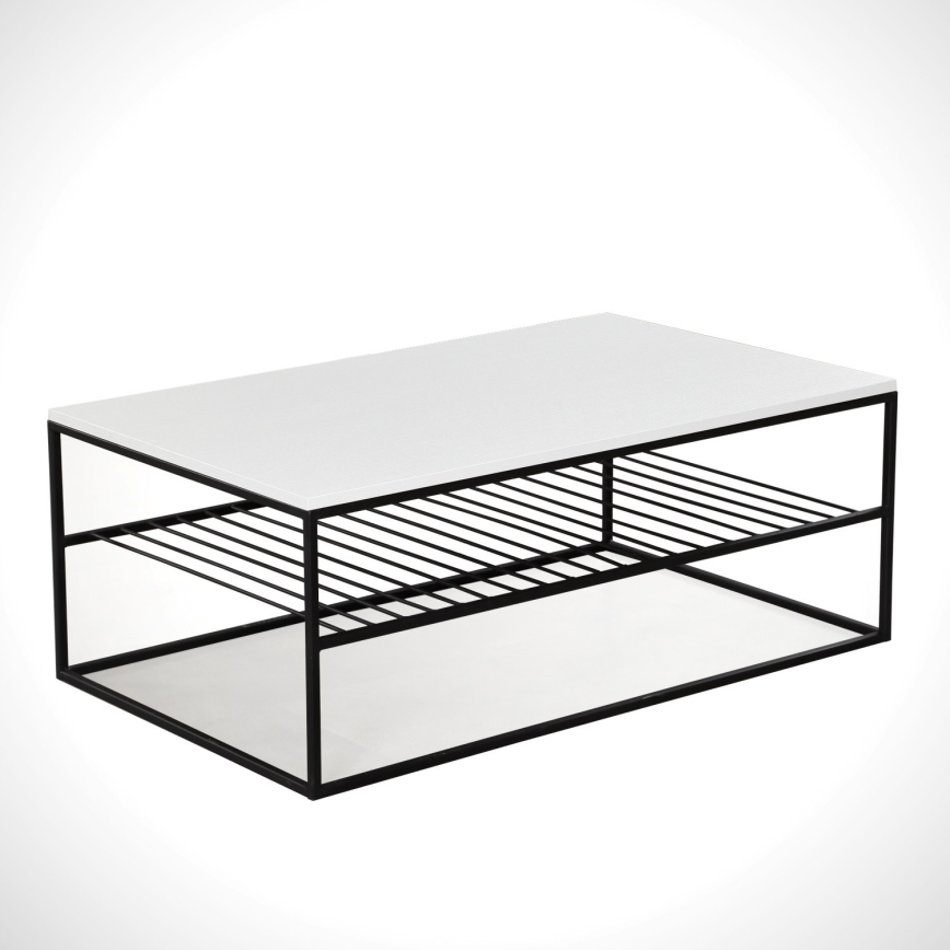 Mesa de centro ETNA 43x95 cm blanco/negro