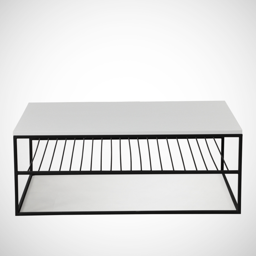 Mesa de centro ETNA 43x95 cm blanco/negro