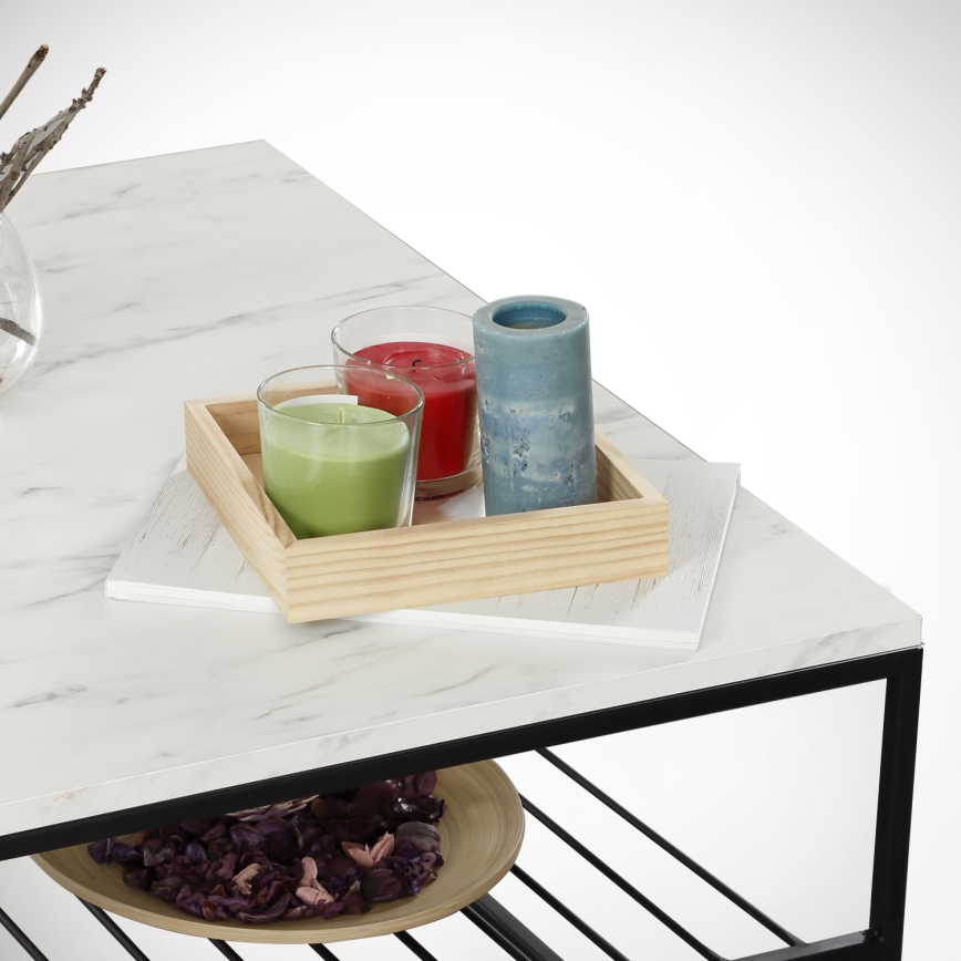 Mesa de centro ETNA 43x95 cm gris/negro