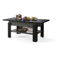 Mesa de centro extensible con tablero elevable ROY 130/170x65 cm negro/antracita