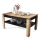 Mesa de centro extensible con tapa elevable y estante ADEN roble craft/negro