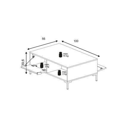 Mesa de centro FLOP negra