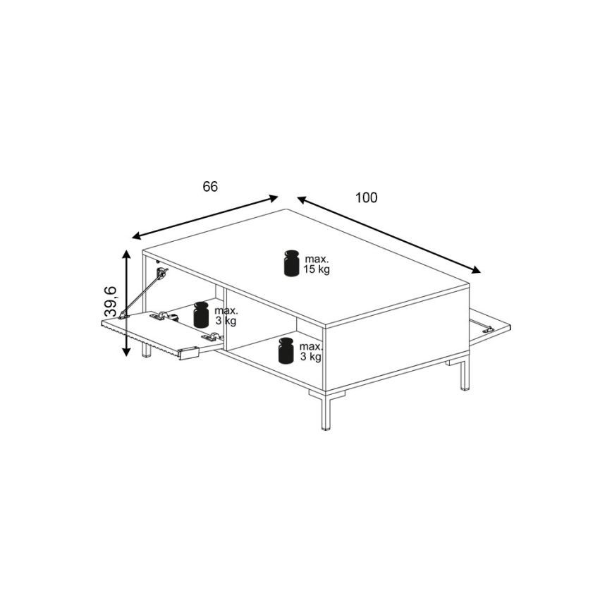 Mesa de centro FLOP negra