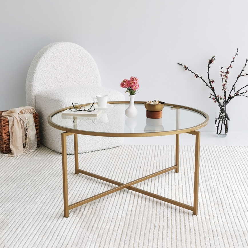Mesa de centro GOLD SUN 40x83 cm dorado