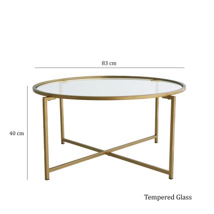 Mesa de centro GOLD SUN 40x83 cm dorado