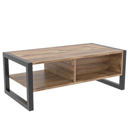 Mesa de centro HALDIZEN 55x105 cm negro/marrón
