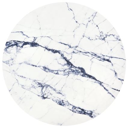Mesa de centro HARISSA 41x42 cm negro/blanco decoración de mármol