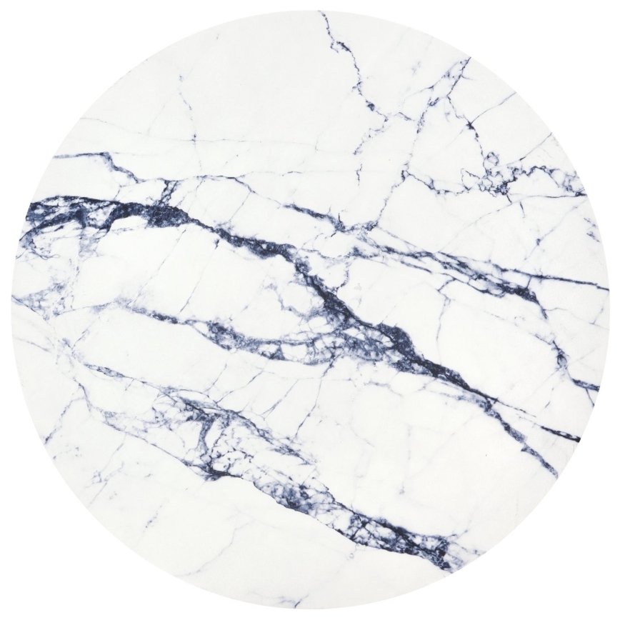 Mesa de centro HARISSA 41x42 cm negro/blanco decoración de mármol