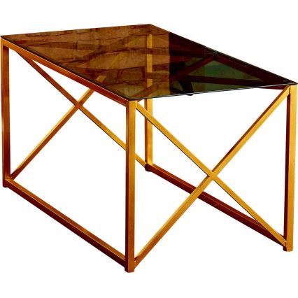 Mesa de centro ILIOMAR 46,6x94 cm dorado/negro
