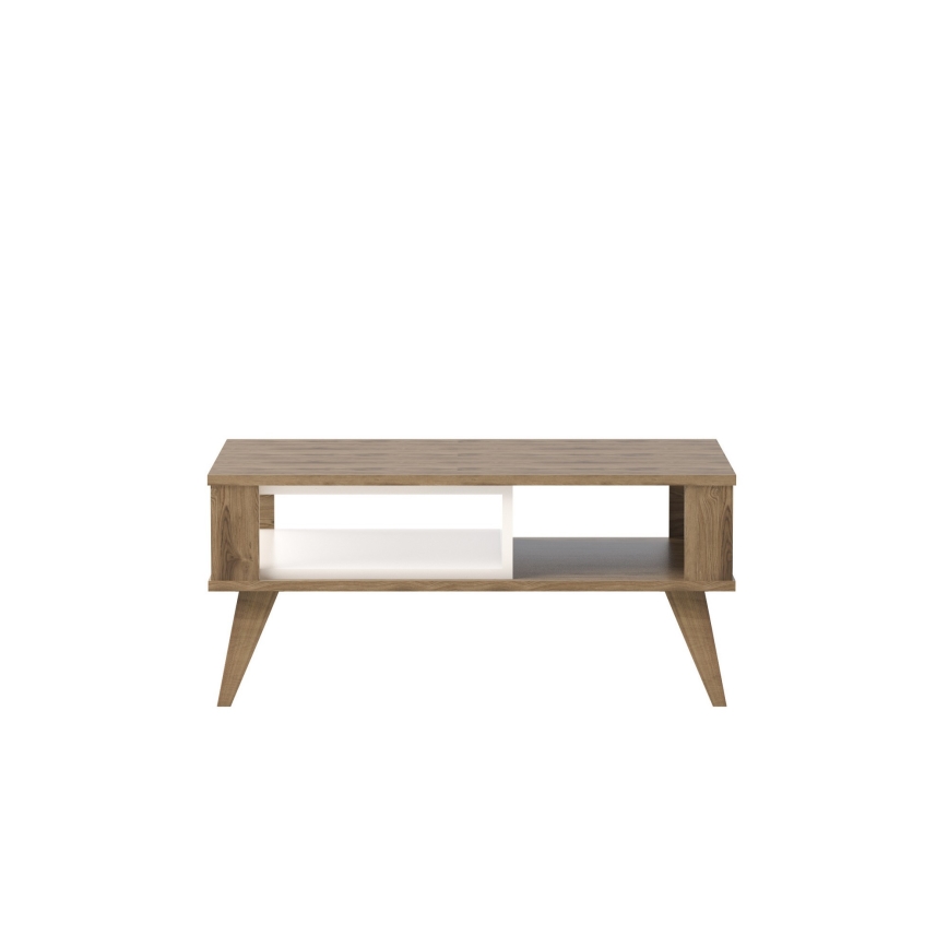 Mesa de centro IONIS 40x90 cm marrón/blanco