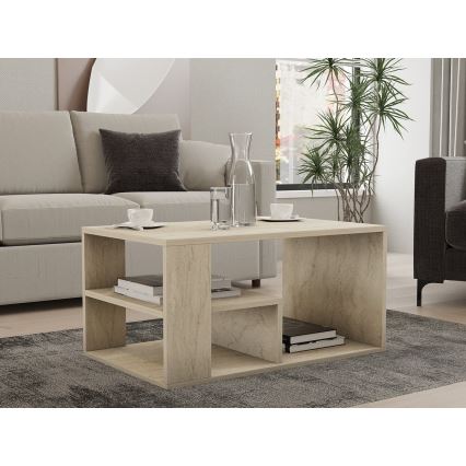 Mesa de centro JELIO, acabado en mármol beige