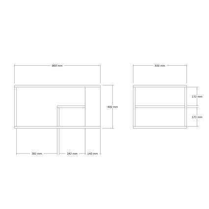 Mesa de centro JELIO, acabado en mármol beige