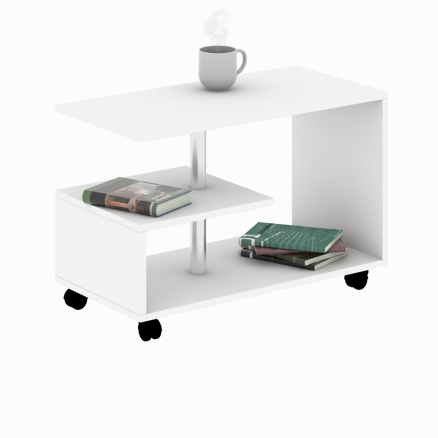 Mesa de centro KARANFIL 52,5x80 cm blanco