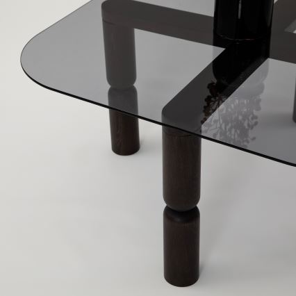 Mesa de centro KEI 40x80 cm marrón/negro