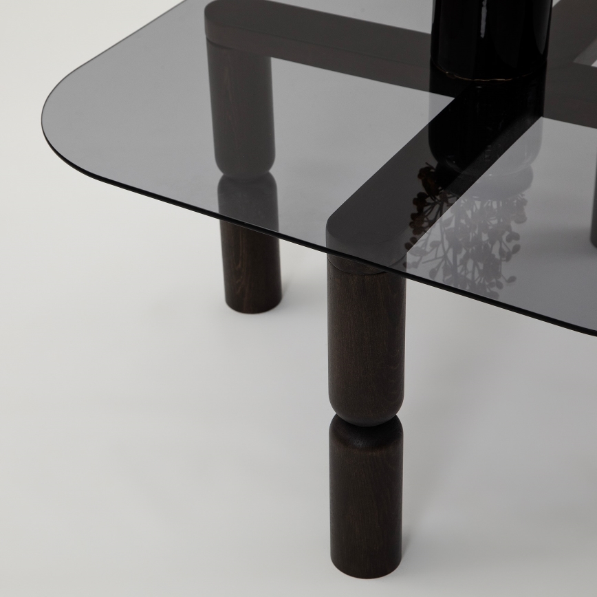 Mesa de centro KEI 40x80 cm marrón/negro