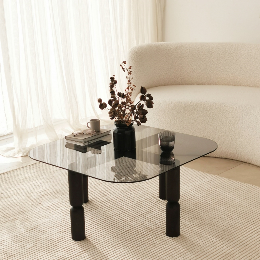 Mesa de centro KEI 40x80 cm marrón/negro