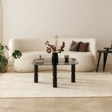 Mesa de centro KEI 40x80 cm marrón/negro