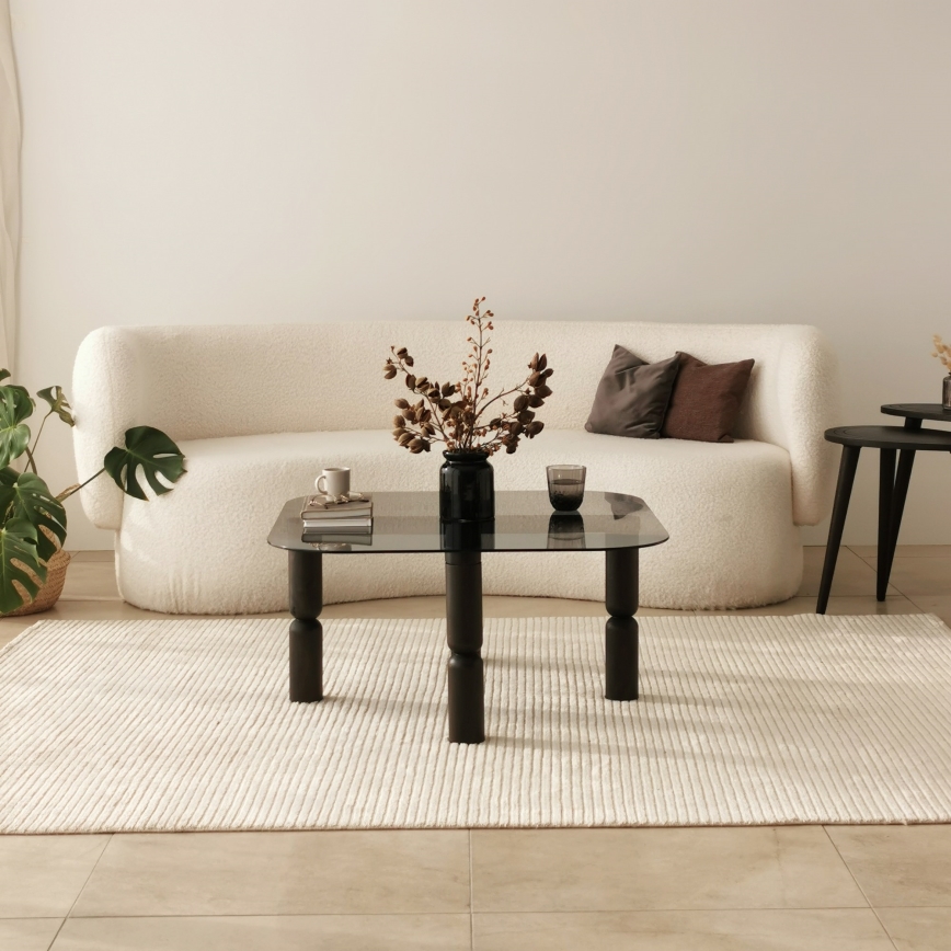 Mesa de centro KEI 40x80 cm marrón/negro