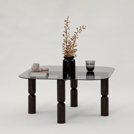 Mesa de centro KEI 40x80 cm marrón/negro