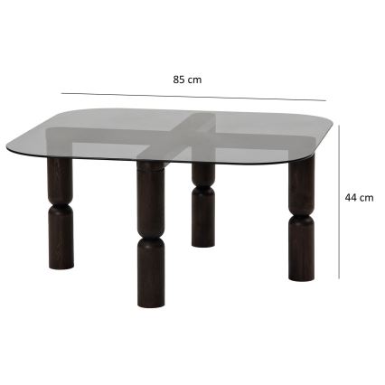 Mesa de centro KEI 40x80 cm marrón/negro